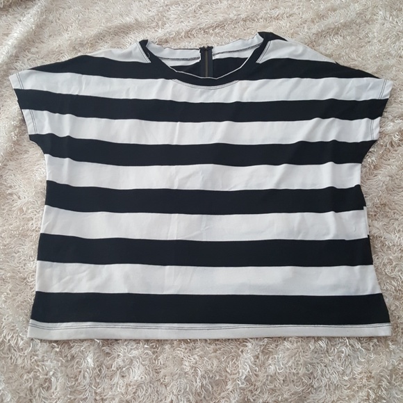 Tops - Black and White Striped Top